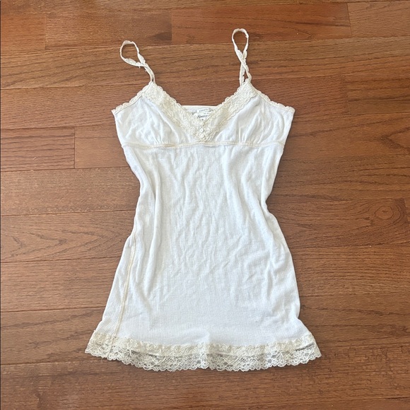 Abercrombie & Fitch Tops - Y2k Abercrombie & Fitch bella swan white babydoll lace time tank top - M